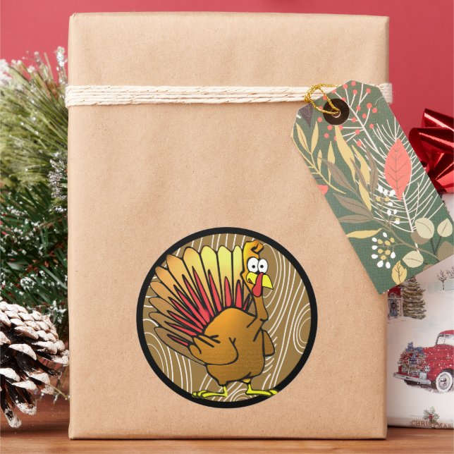 Adesivo Cartoon Engraçado Ação de Graças Turquia (Feriado)