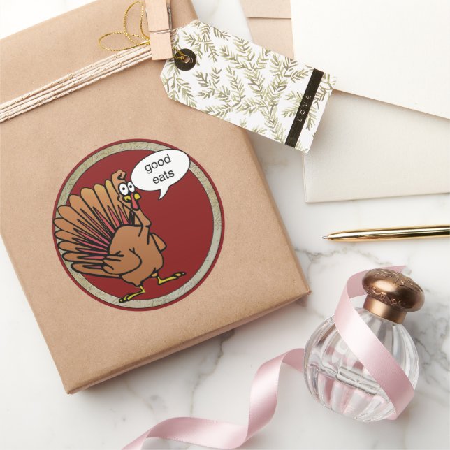 Adesivo Cartoon Engraçado Ação de Graças Turquia (Presentear)