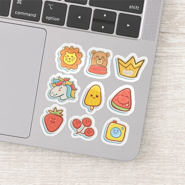 Adesivo Cartoon engraçado colante colorido (Detalhe)