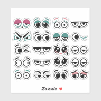 Adesivo Cartoon Eye Expressions Vinyl Stickers