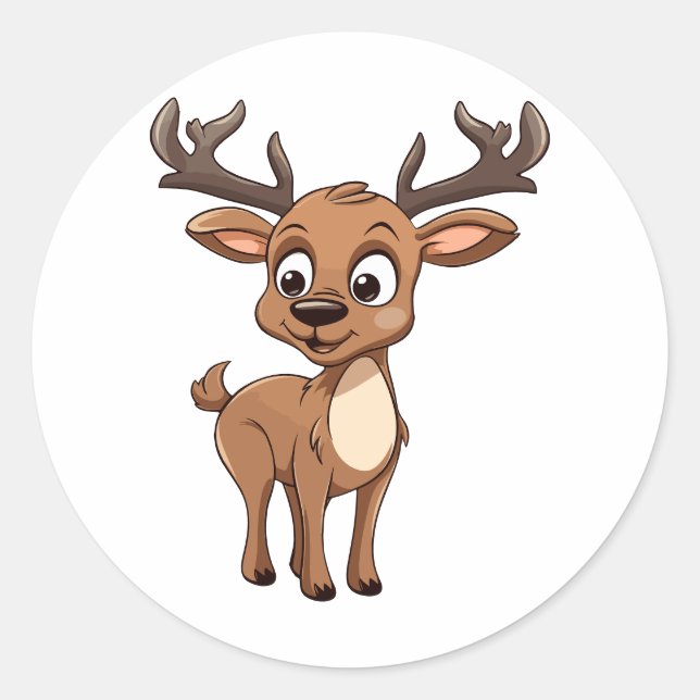 Adesivo Cartoon Feliz de Cartoon de Natal (Frente)