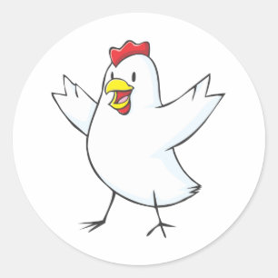 Adesivo Cartoon Happy Chicken Hen