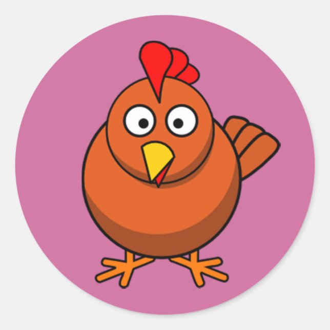 Adesivo Cartoon Hen Chicken (Frente)