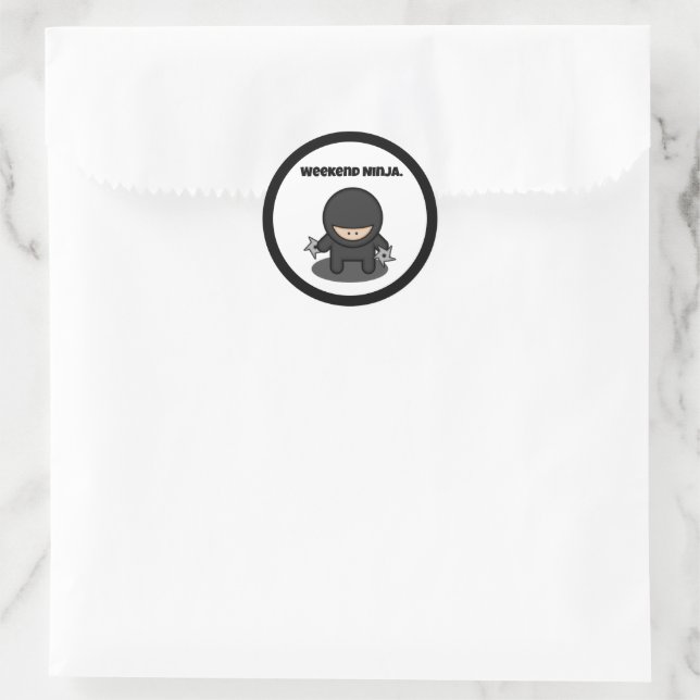 Adesivo Cartoon japonês Engraçado Ninja (Bolsa)