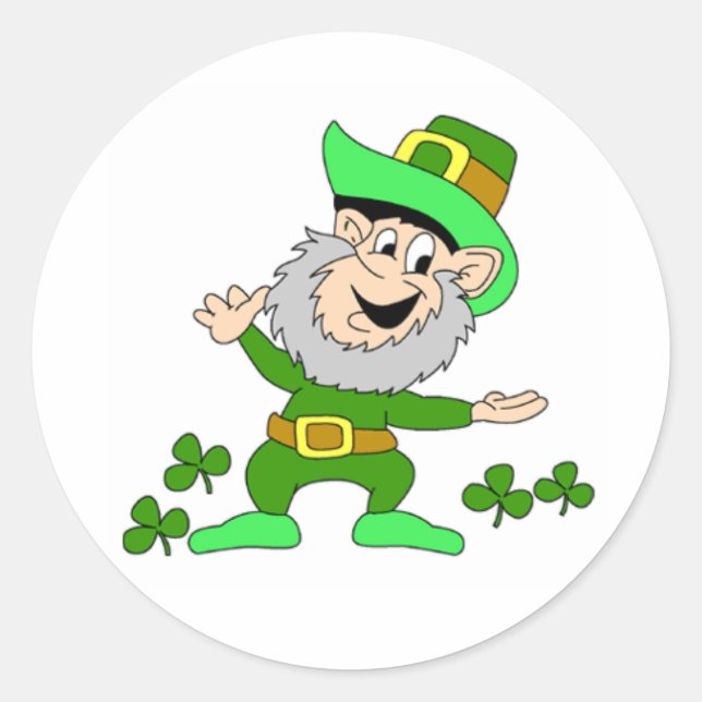 Adesivo Cartoon Leprechaun Sticker (Frente)