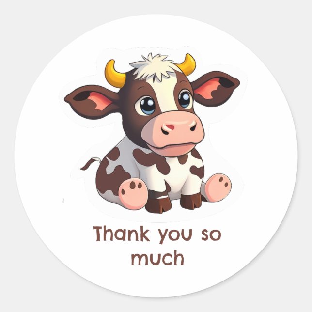 Adesivo Cartoon Lola cow sticker for thanks. (Frente)