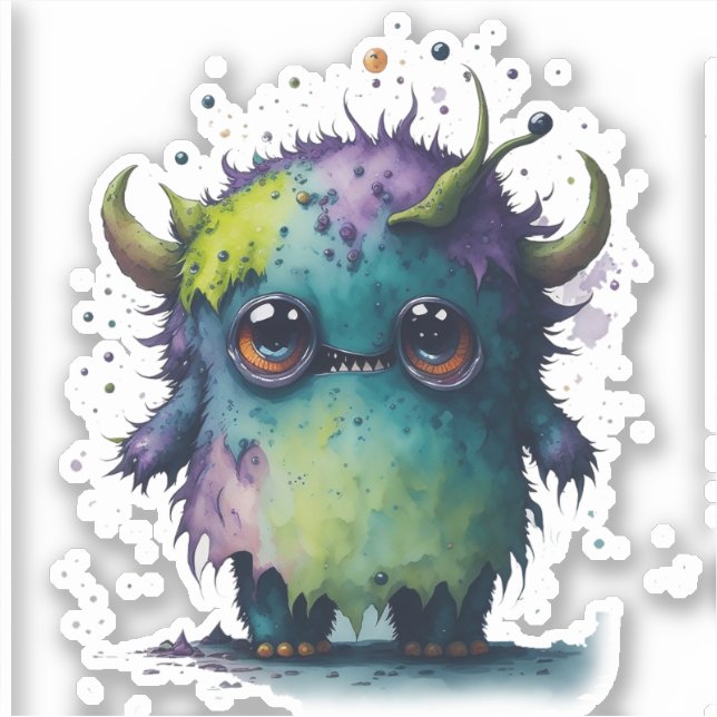 Adesivo Cartoon Monster Design Sticker (Frente)