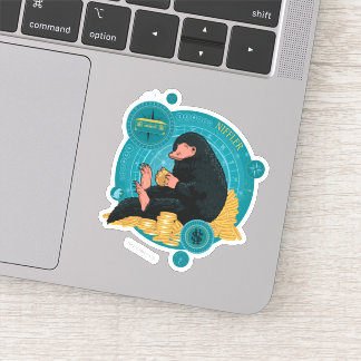 Adesivo Cartoon NIFFLER™ com moedas Douradas