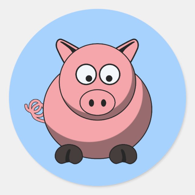 Adesivo Cartoon Pig Sticker (Frente)