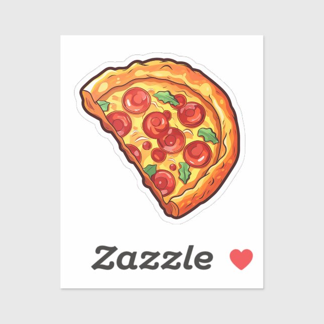 Adesivo Cartoon pizza (Folha)