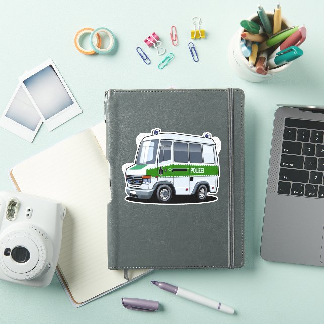 Adesivo Cartoon Police Van (Capa para iPad)