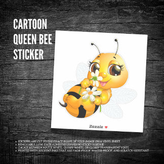 Adesivo Cartoon Queen Bee Sticker