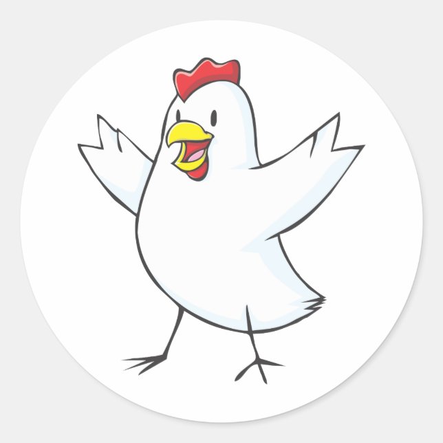 Adesivo Cartoon Red Hen (Frente)