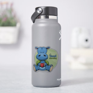 Adesivo Cartoon Rhino   4"x 4"- Transparente brilhante