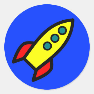 Adesivo Cartoon Rocket Ship