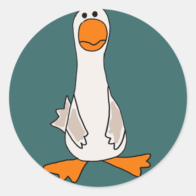 Adesivo Cartoon Sad Goose Engraçado (Frente)