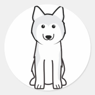 Adesivo Cartoon Siberian Husky Dog
