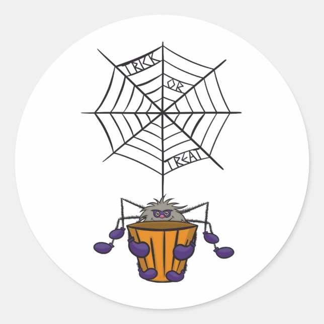 Adesivo Cartoon Spider pendurado no Balde de retenção da W (Frente)