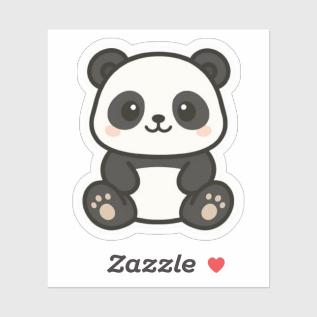 Adesivo Cartoon Sticker Adorável Kawaii Panda (Folha)