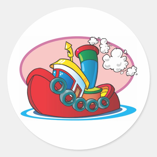 Adesivo Cartoon Tugboat (Frente)