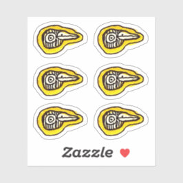 Adesivo Cartoon Weird Birds Head Custom-Cut Vinyl Stickers