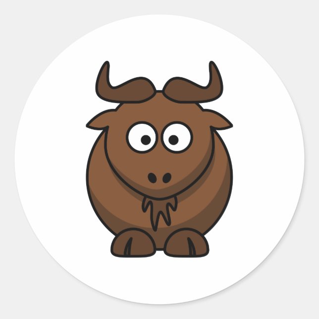 Adesivo Cartoon Wildebeast (Frente)