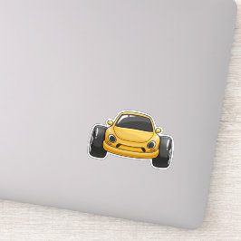 Adesivo Cartoon Yellow Toon Car