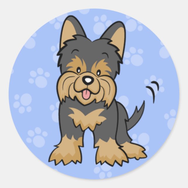 Adesivo Cartoon Yorkie Sticker (Frente)