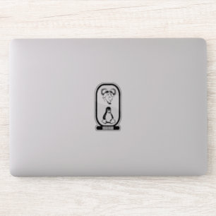 Adesivo Cartouche jeroglífico do GNU Linux