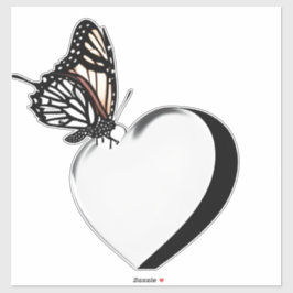 Adesivo Cartucho de Corações da Borboleta