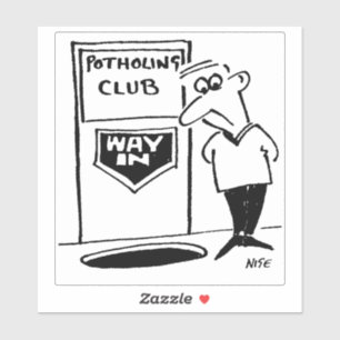 Adesivo Cartum da Entrada do Clube de Espeleologia.