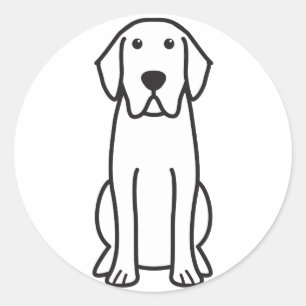 Adesivo Cartum de cães do Labrador Retriever