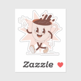 Adesivo Cartum de café com graça