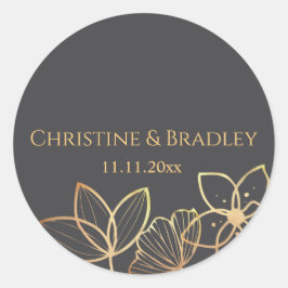 Adesivo Carvão e Dourado