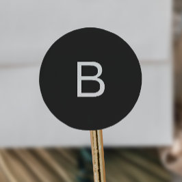 Adesivo Carvões de Envelope de Monograma de Tipografia Mod