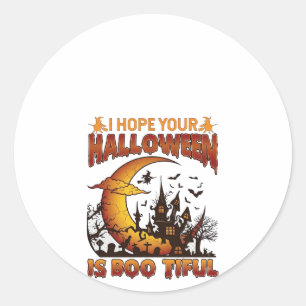 Adesivo Casa Assombrada Boo Tiful de Halloween Lua Crescen