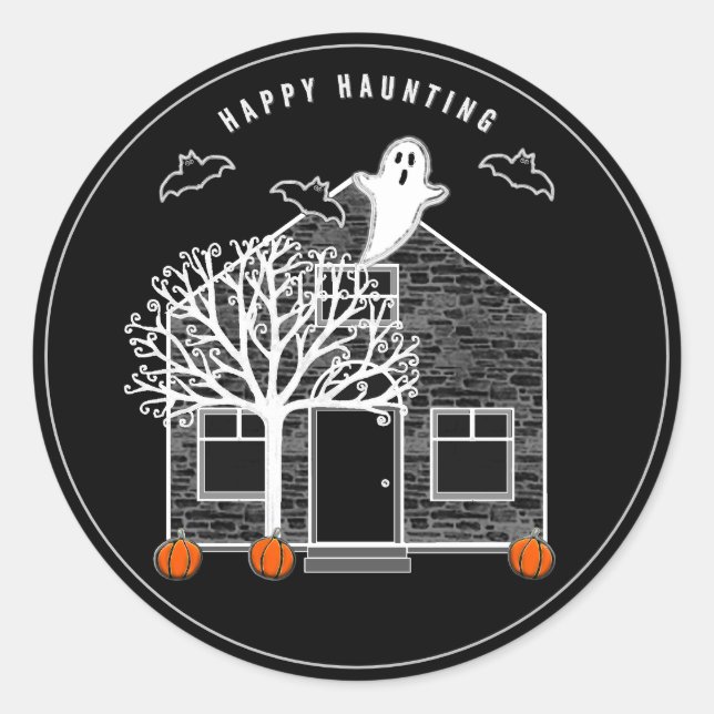 Adesivo Casa Assombrada de Halloween (Frente)