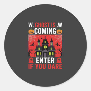 Adesivo Casa Assombrada de Halloween Entre se Você Ousar
