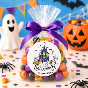 Adesivo Casa Assombrada Feliz Halloween Presente de Doce