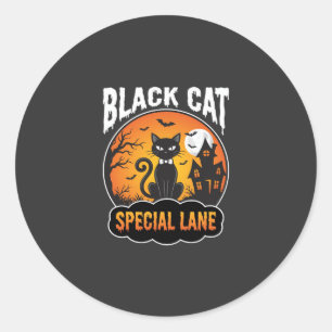 Adesivo Casa Assombrada Gato Preto Halloween Desenho Lua