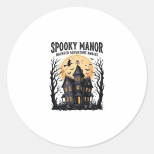 Adesivo Casa Assombrada Halloween Gravura Vintage Assustad