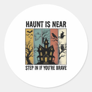Adesivo Casa Assombrada Halloween Gravura Vintage Assustad