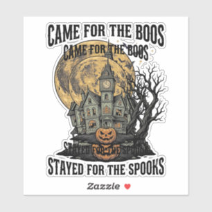 Adesivo Casa Assombrada Halloween Gravura Vintage Spooky T