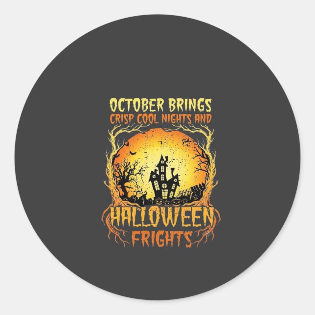 Adesivo Casa Assombrada Terrores de Halloween Lua Cheia Ab (Frente)