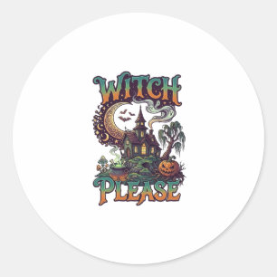 Adesivo Casa Assombrada Witch Please Cauldron Lua Crescent