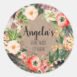 Adesivo Casa Botânica Floral Wreath