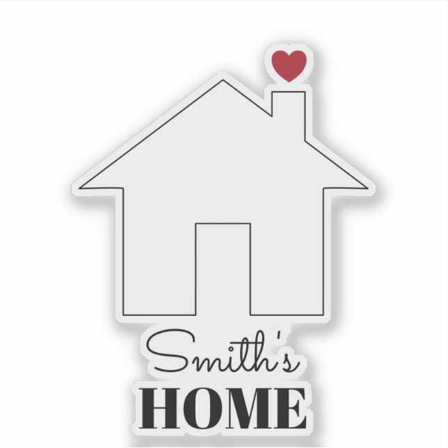 Adesivo Casa com Coração de Smith (Frente)