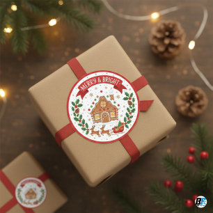 Adesivo Casa de Biscoito de Gengibre Caprichosa Natal Aleg