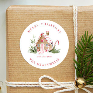 Adesivo Casa de Biscoito de Gengibre Natal Festa de Natal