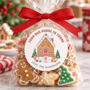 Adesivo Casa de Biscoito de Natal Fofo 